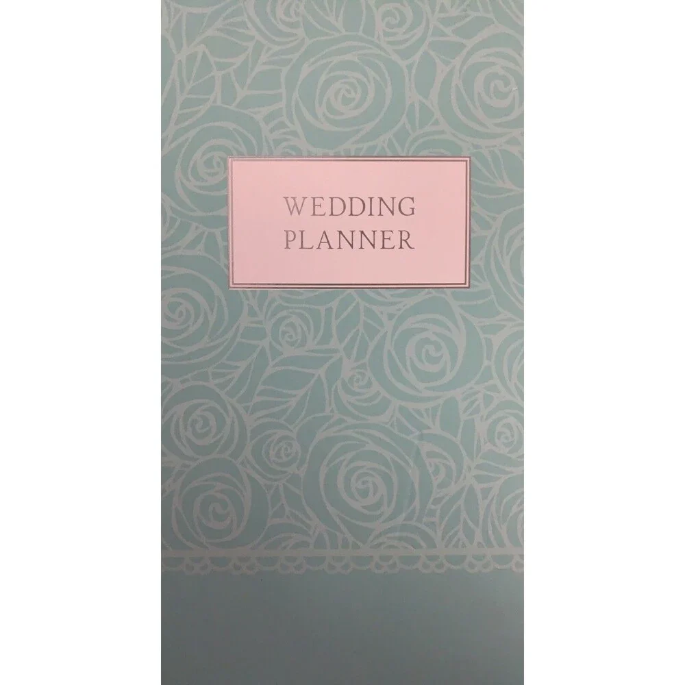 WEDDING PLANNER Hardcover Organizer Bookmark Blue 9x11 GLOBAL PRINTED PRODUCTS